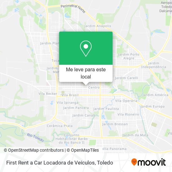 First Rent a Car Locadora de Veículos mapa