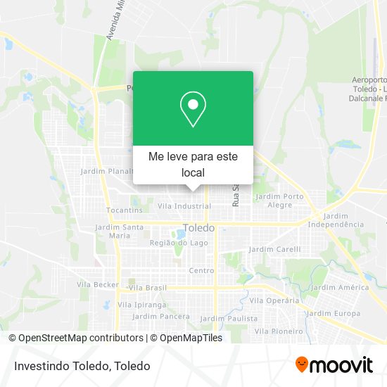 Investindo Toledo mapa