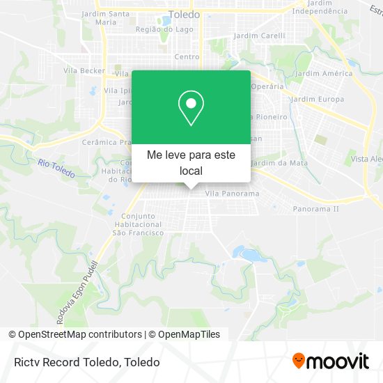 Rictv Record Toledo mapa