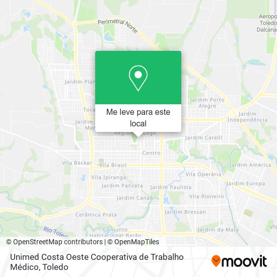 Unimed Costa Oeste Cooperativa de Trabalho Médico mapa