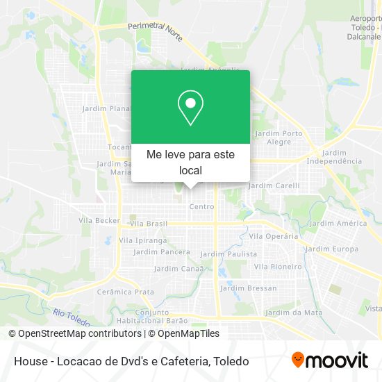 House - Locacao de Dvd's e Cafeteria mapa