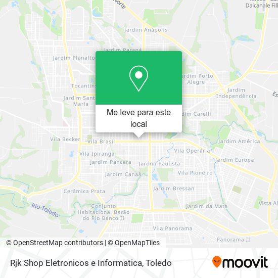 Rjk Shop Eletronicos e Informatica mapa