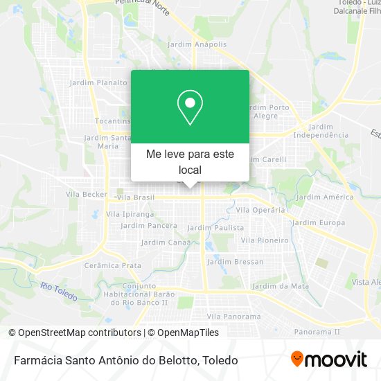 Farmácia Santo Antônio do Belotto mapa