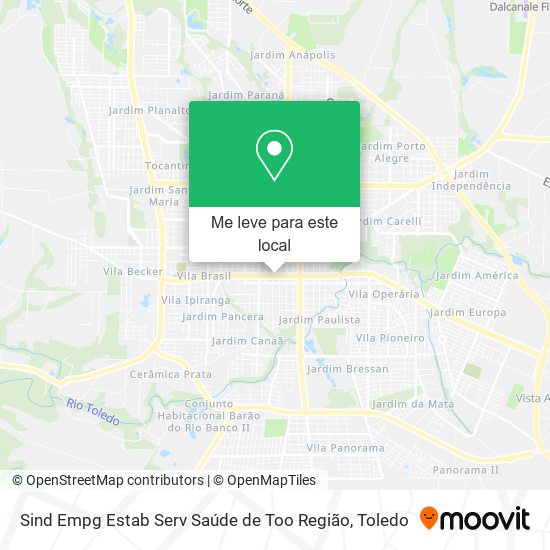 Sind Empg Estab Serv Saúde de Too Região mapa