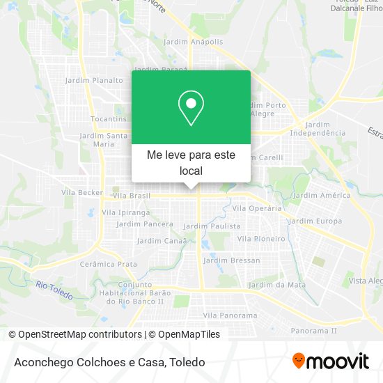 Aconchego Colchoes e Casa mapa