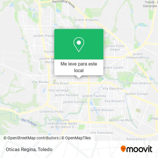 Oticas Regina mapa