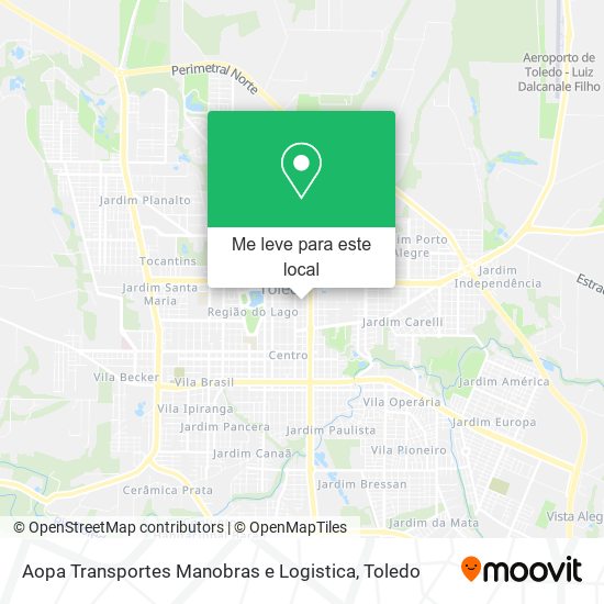 Aopa Transportes Manobras e Logistica mapa