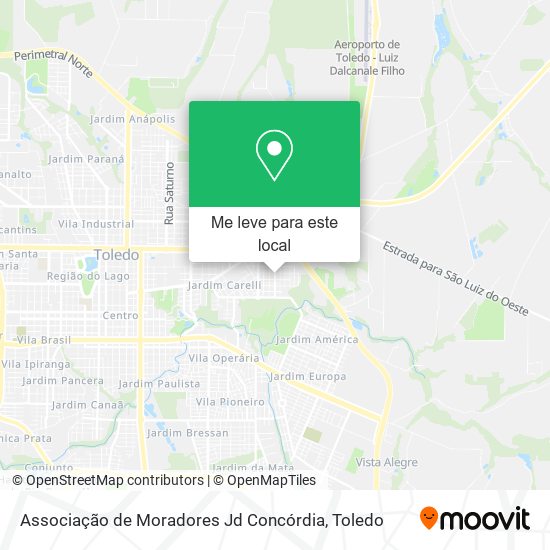 Associação de Moradores Jd Concórdia mapa