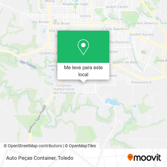 Auto Peças Container mapa