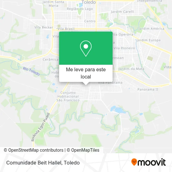 Comunidade Beit Hallel mapa