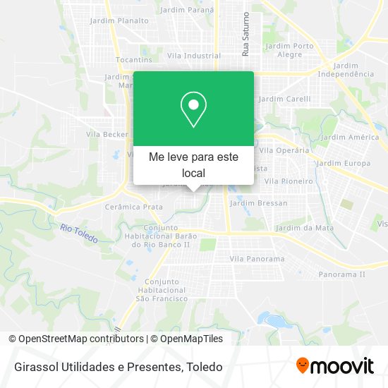 Girassol Utilidades e Presentes mapa