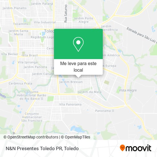 N&N Presentes Toledo PR mapa