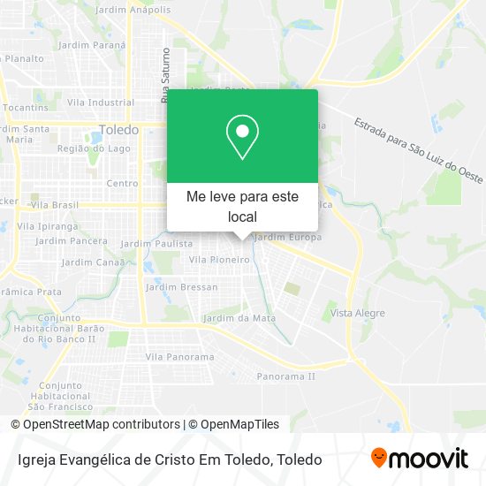 Igreja Evangélica de Cristo Em Toledo mapa