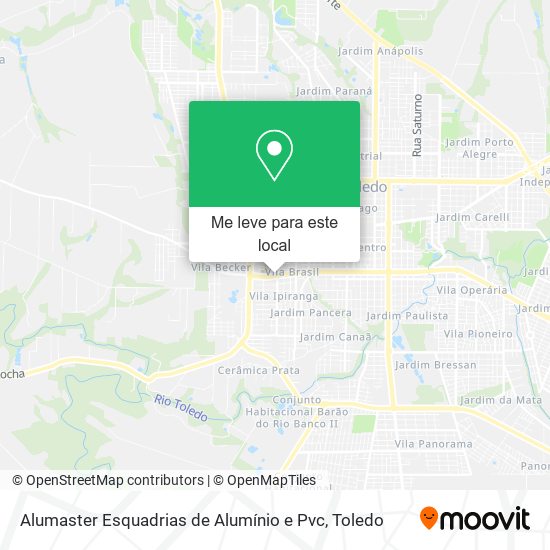 Alumaster Esquadrias de Alumínio e Pvc mapa