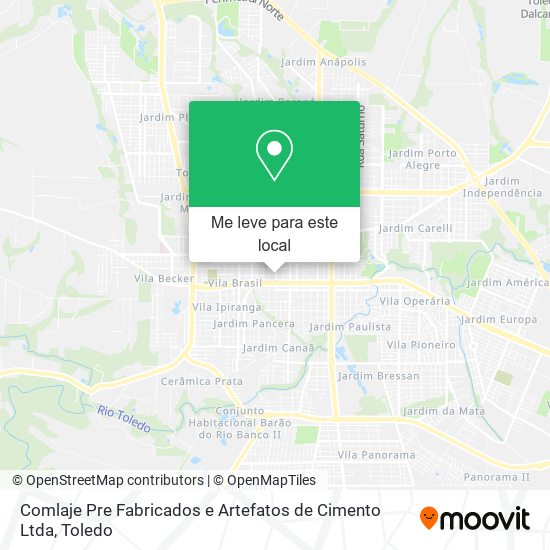 Comlaje Pre Fabricados e Artefatos de Cimento Ltda mapa