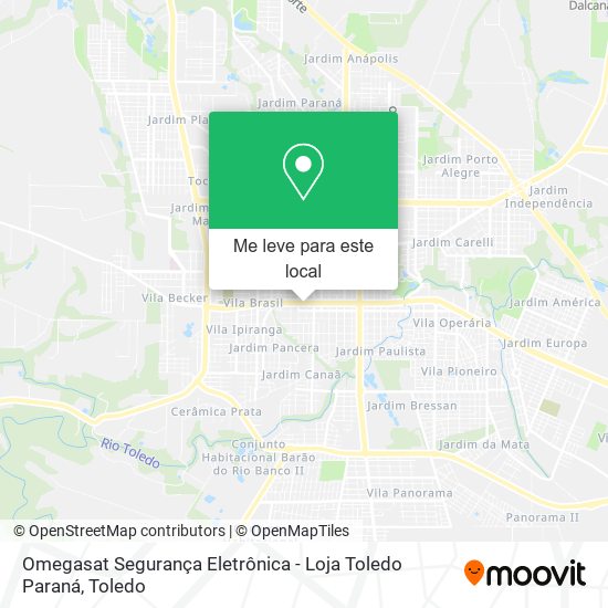 Omegasat Segurança Eletrônica - Loja Toledo Paraná mapa