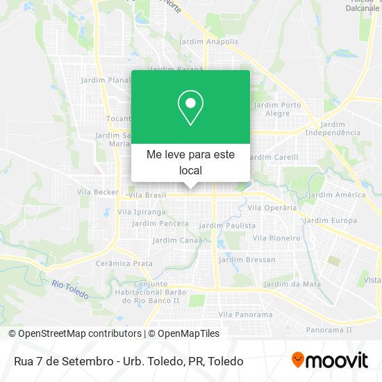 Rua 7 de Setembro - Urb. Toledo, PR mapa