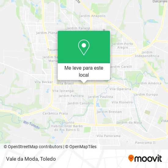 Vale da Moda mapa