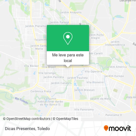 Dicas Presentes mapa