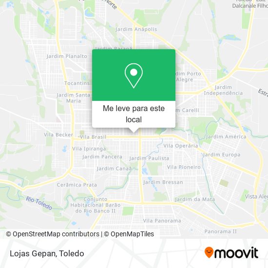Lojas Gepan mapa