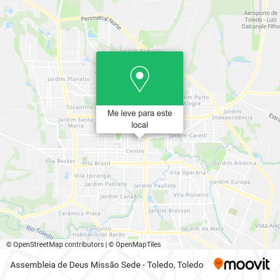 Assembleia de Deus Missão Sede - Toledo mapa