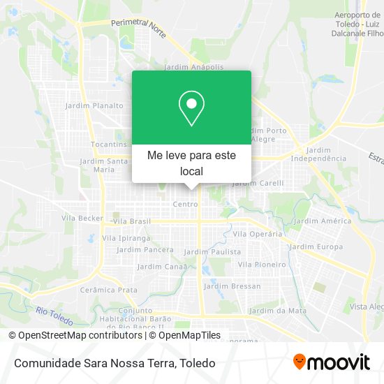 Comunidade Sara Nossa Terra mapa