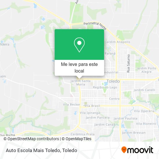 Auto Escola Mais Toledo mapa