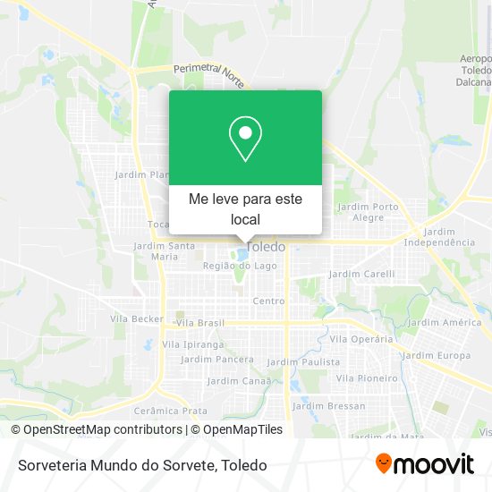 Sorveteria Mundo do Sorvete mapa