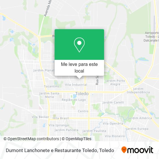 Dumont Lanchonete e Restaurante Toledo mapa