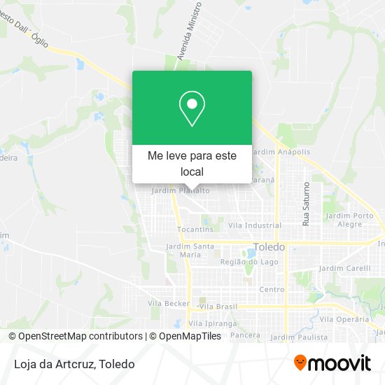 Loja da Artcruz mapa
