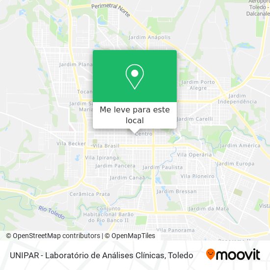 UNIPAR - Laboratório de Análises Clínicas mapa