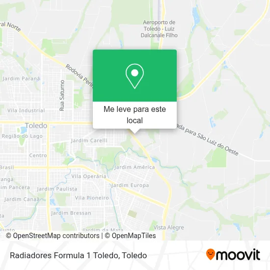 Radiadores Formula 1 Toledo mapa