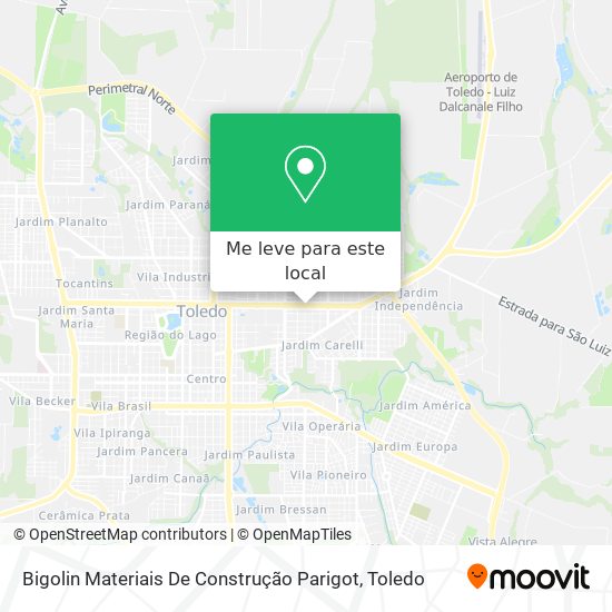 Bigolin Materiais De Construção Parigot mapa