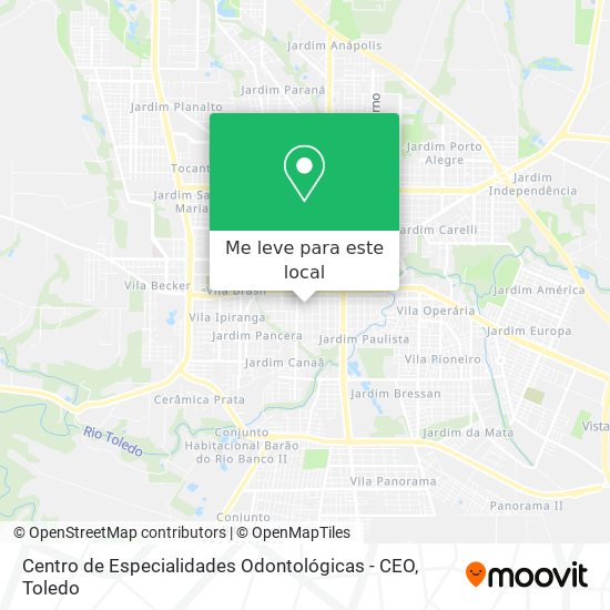 Centro de Especialidades Odontológicas - CEO mapa