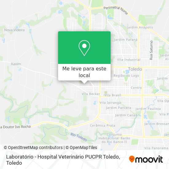Laboratório - Hospital Veterinário PUCPR Toledo mapa