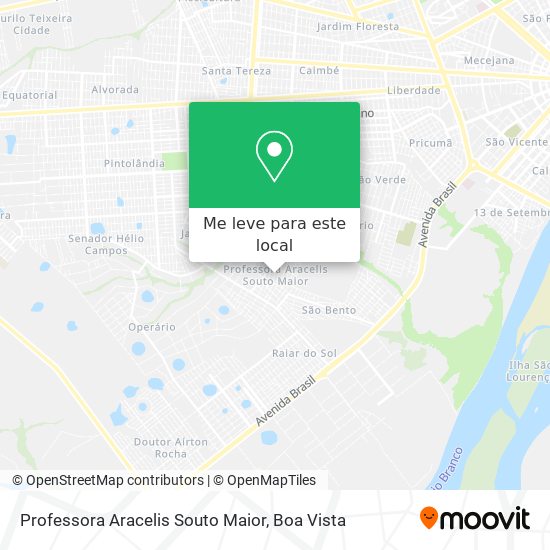 Professora Aracelis Souto Maior mapa