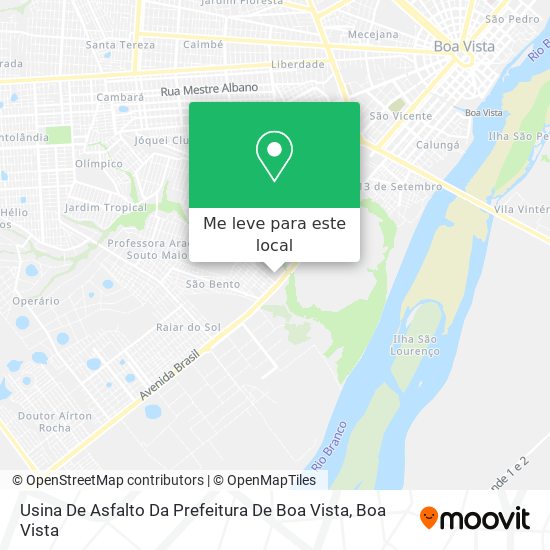 Usina De Asfalto Da Prefeitura De Boa Vista mapa