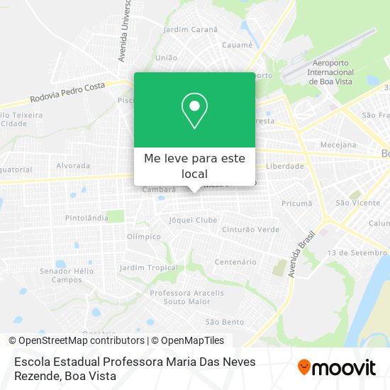 Escola Estadual Professora Maria Das Neves Rezende mapa