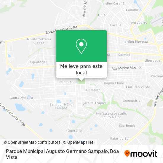 Parque Municipal Augusto Germano Sampaio mapa