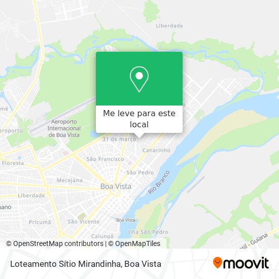 Loteamento Sítio Mirandinha mapa