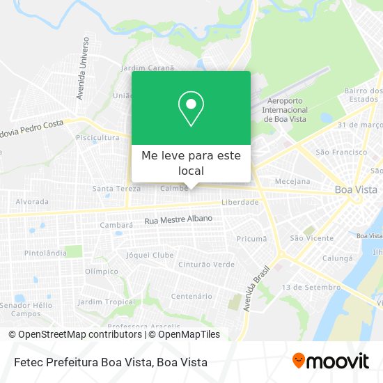 Fetec Prefeitura Boa Vista mapa