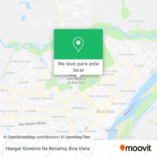 Hangar Governo De Roraima mapa