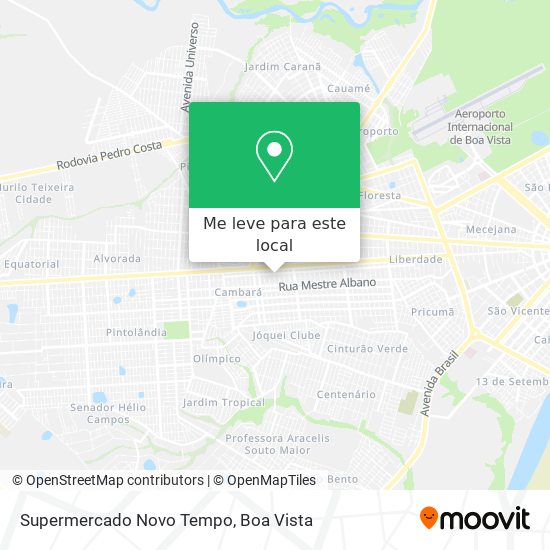 Supermercado Novo Tempo mapa