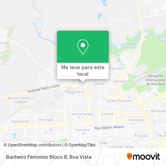 Banheiro Feminino Bloco B mapa
