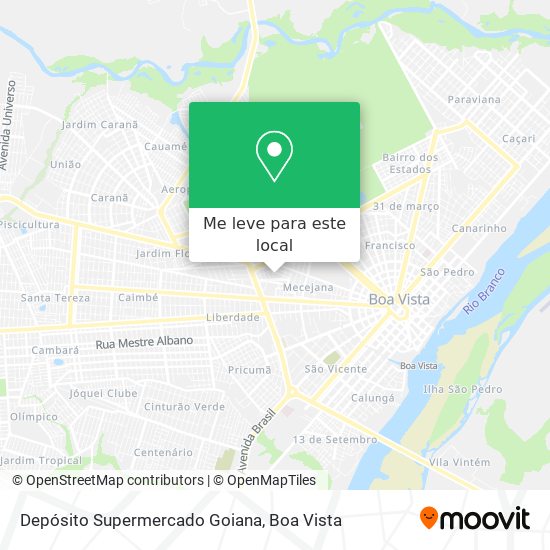 Depósito Supermercado Goiana mapa