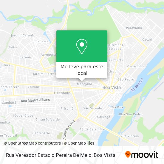 Rua Vereador Estacio Pereira De Melo mapa