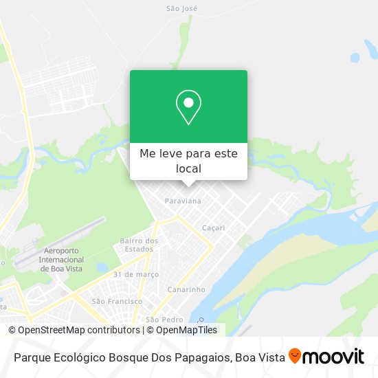 Parque Ecológico Bosque Dos Papagaios mapa