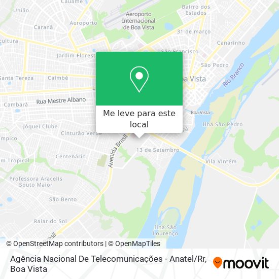 Agência Nacional De Telecomunicações - Anatel / Rr mapa