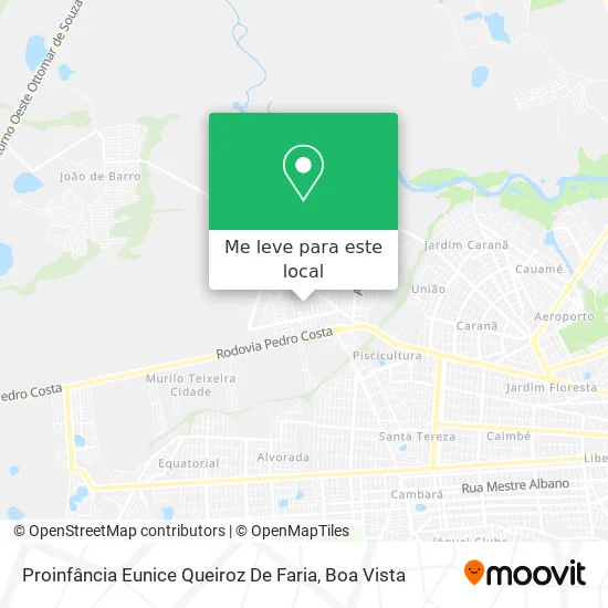 Proinfância Eunice Queiroz De Faria mapa