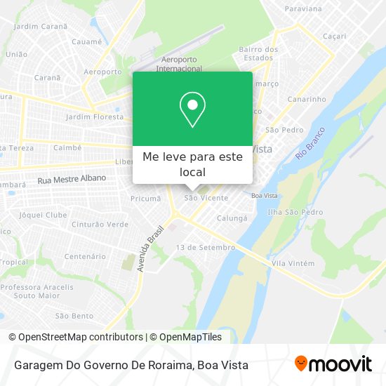 Garagem Do Governo De Roraima mapa